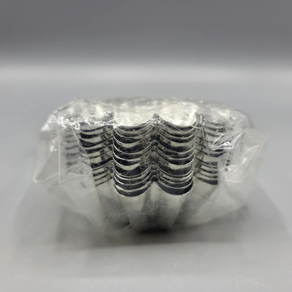 Bethany Housewares Sandbakkelse Tin Set of 12 Norwegian Cookie Molds Silver Tone